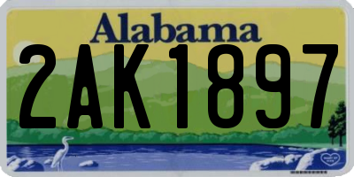 AL license plate 2AK1897