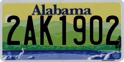 AL license plate 2AK1902