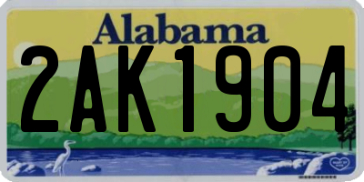 AL license plate 2AK1904