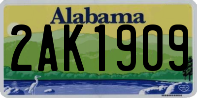 AL license plate 2AK1909