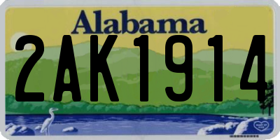 AL license plate 2AK1914
