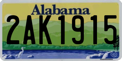 AL license plate 2AK1915