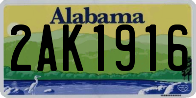 AL license plate 2AK1916