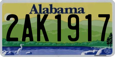 AL license plate 2AK1917