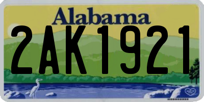 AL license plate 2AK1921