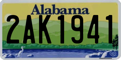 AL license plate 2AK1941