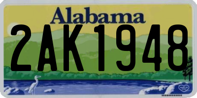 AL license plate 2AK1948