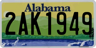 AL license plate 2AK1949
