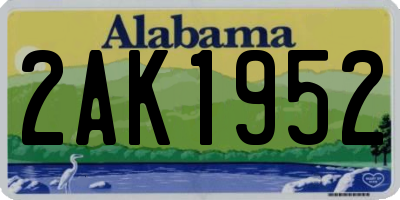 AL license plate 2AK1952