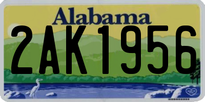 AL license plate 2AK1956