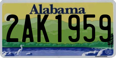 AL license plate 2AK1959