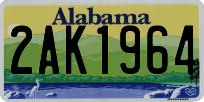 AL license plate 2AK1964
