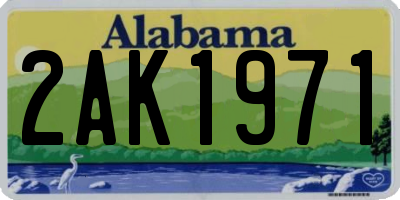 AL license plate 2AK1971
