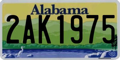 AL license plate 2AK1975