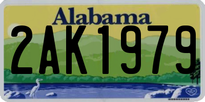 AL license plate 2AK1979