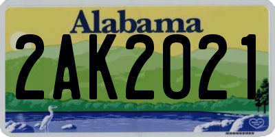 AL license plate 2AK2021