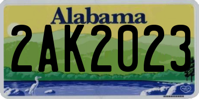 AL license plate 2AK2023