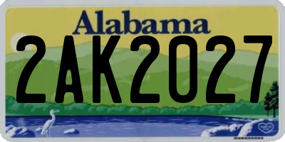 AL license plate 2AK2027
