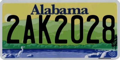 AL license plate 2AK2028