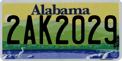 AL license plate 2AK2029