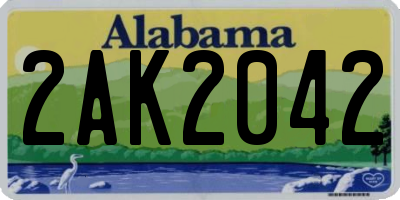AL license plate 2AK2042