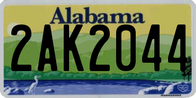 AL license plate 2AK2044