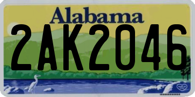 AL license plate 2AK2046
