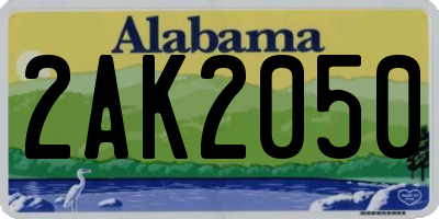 AL license plate 2AK2050