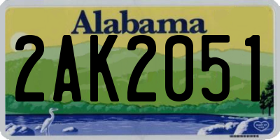 AL license plate 2AK2051