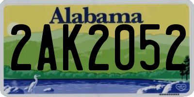 AL license plate 2AK2052
