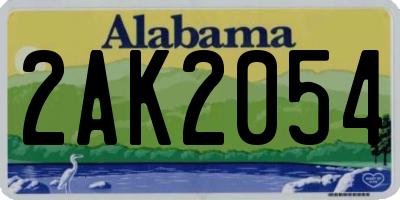 AL license plate 2AK2054