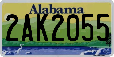 AL license plate 2AK2055