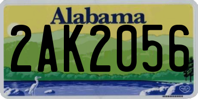 AL license plate 2AK2056