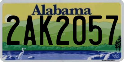 AL license plate 2AK2057