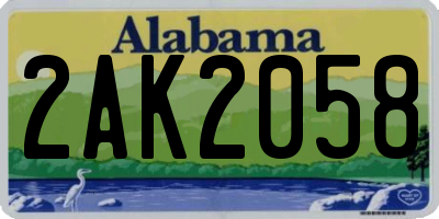 AL license plate 2AK2058