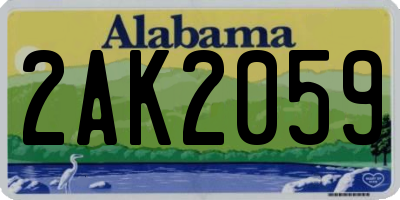 AL license plate 2AK2059