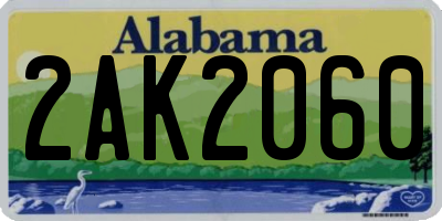 AL license plate 2AK2060