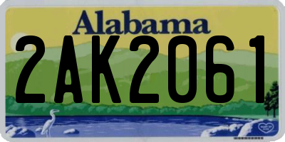 AL license plate 2AK2061