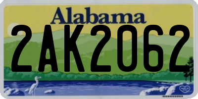 AL license plate 2AK2062