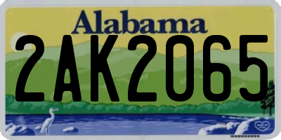 AL license plate 2AK2065