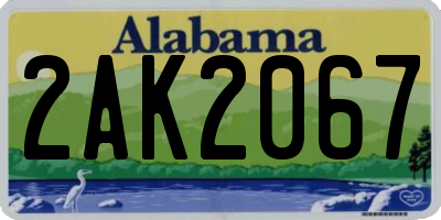 AL license plate 2AK2067
