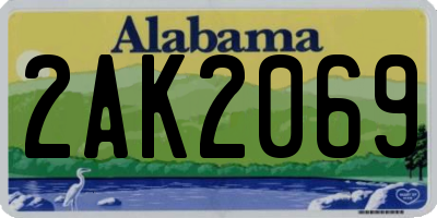 AL license plate 2AK2069