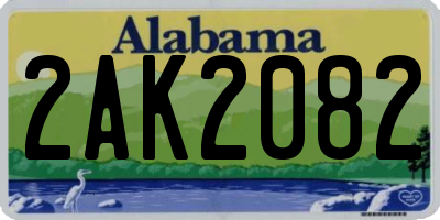AL license plate 2AK2082