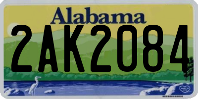 AL license plate 2AK2084