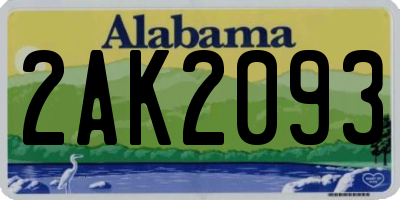 AL license plate 2AK2093