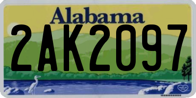 AL license plate 2AK2097