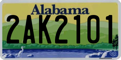 AL license plate 2AK2101