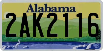 AL license plate 2AK2116