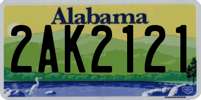 AL license plate 2AK2121