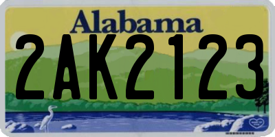 AL license plate 2AK2123